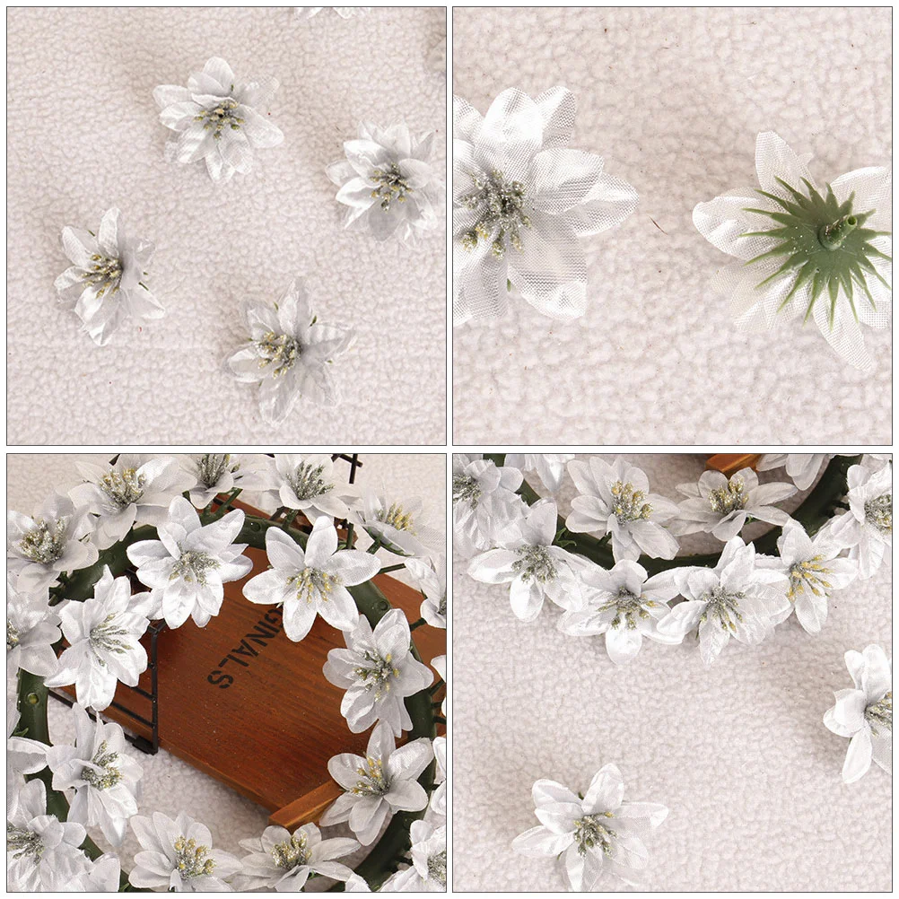 Daisy Mini Xmas Garlands Christmas Flower Fall Wreaths for Indoors Fake Artificial Table Red Bride