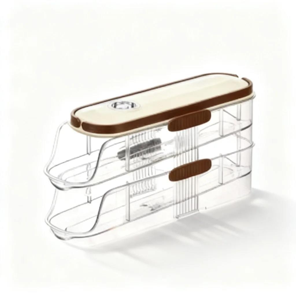 Premium Clear 2-Layer 14-Egg Container with Date Tracker Space-Saving Refrigerator Organizer Best Kitchen Choice 2026