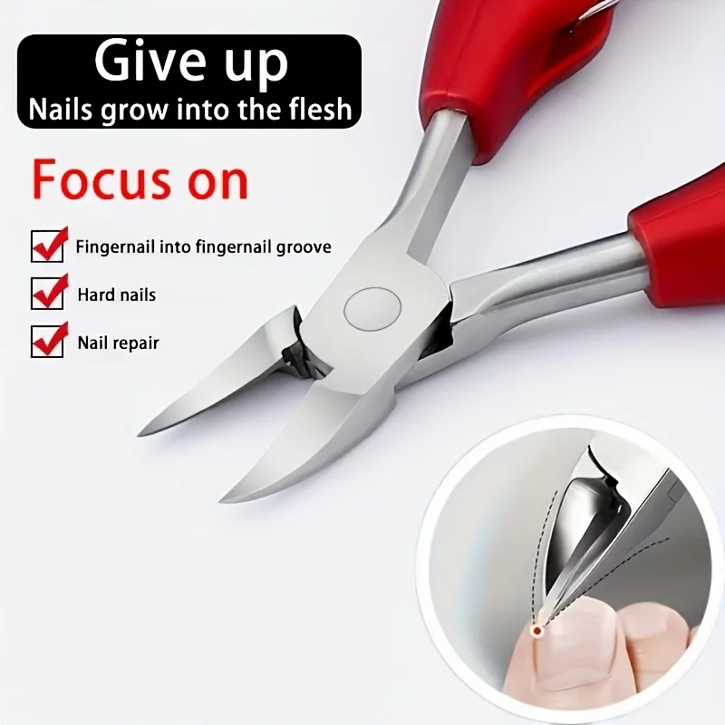 Forbici portatili per olecrano, tagliaunghie professionali, tagliaunghie per unghie spesse e crescita delle unghie spesse, tagliaunghie dei piedi_Per forbici per unghie con manico in gomma per unghie spesse o strumenti per unghie intraorali