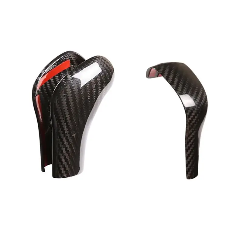 

Authentic Real Carbon Fiber Car Gear Shift Knob Trim Cover Sticker For Cayenne 2011-2017