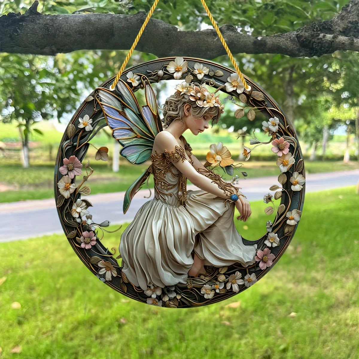 Elf Fairy Decorative Window Art,Window Sun Catcher,Elf Fairy Window Decor,Acrylic Sun Catcher,Room,Scene,Bar,Summer,Holiday Gift