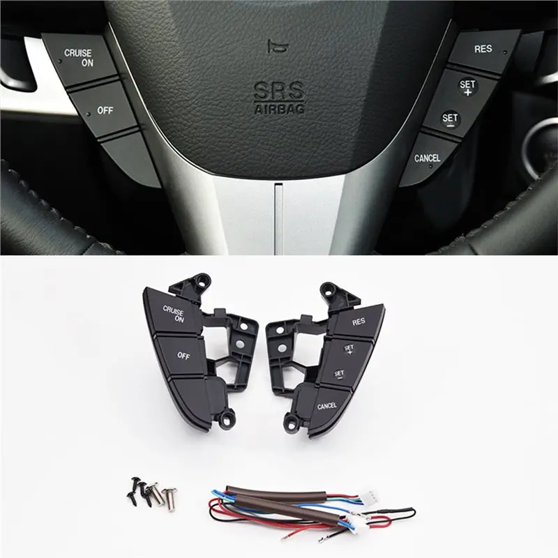 Wiring Harness Included Car Steering Wheel Button Cruise Control Switch For Mazda For 3 5 CX-7