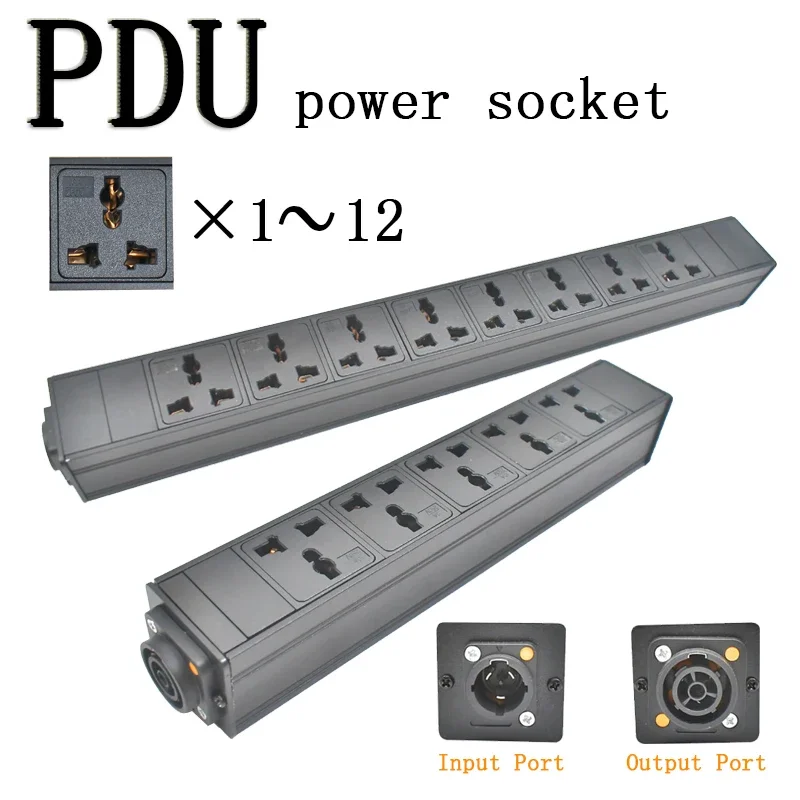

Подовжувач питания PDU Водонепроницаемый замок Powercon True Разъем NAC3FX-W Порт NAC3MPX Авиационная вилка1-12AC 10A Универсальная розетка