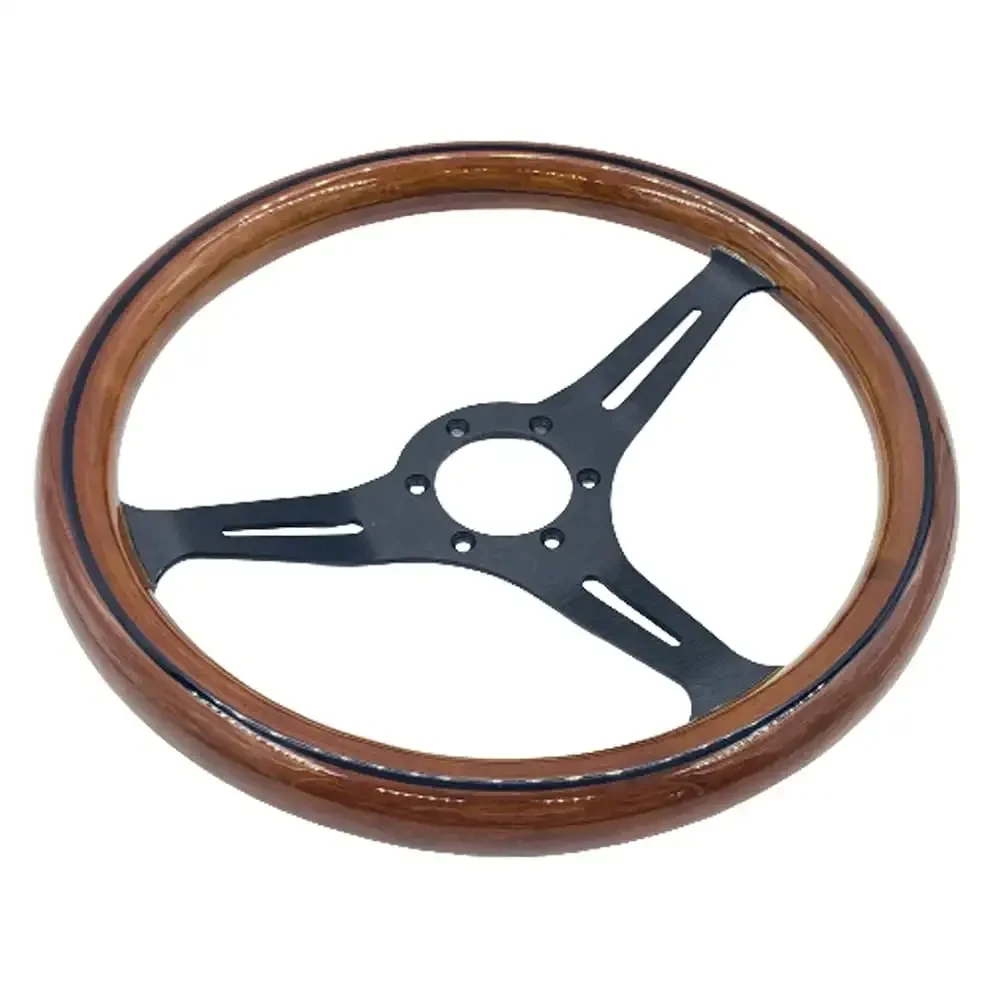 interior accessories nostalgia classic black spoke wood grain old vintage wooden car steering wheel