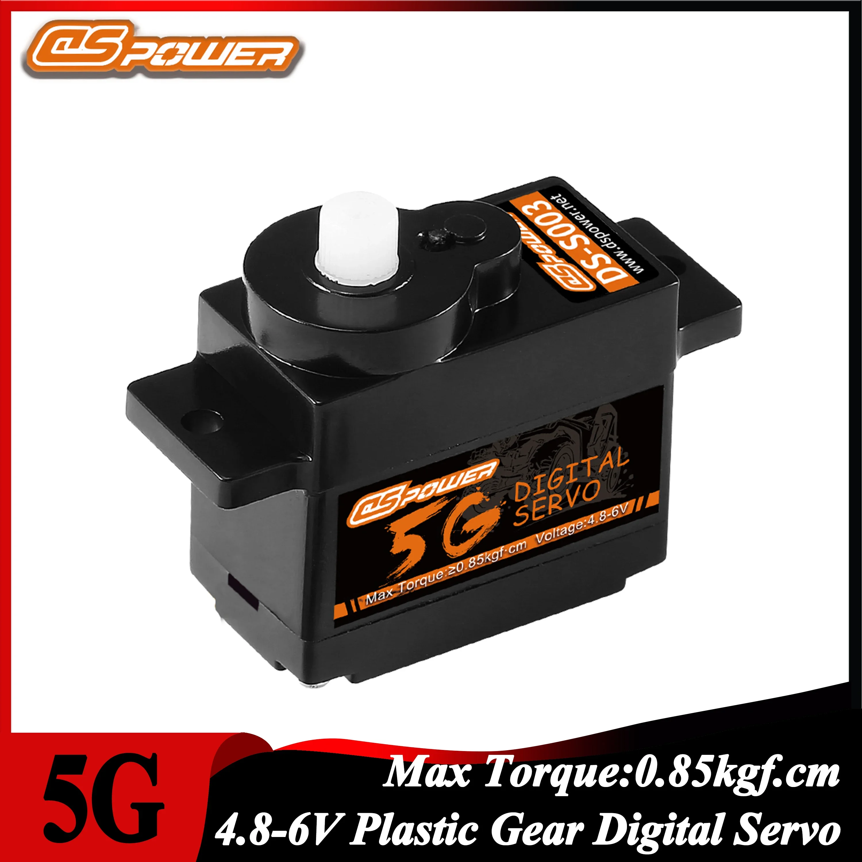 

DSpower 5g 0.85kg Torque Plastic Gear Micro Digital Servo for RC Car Plane Helicopter Fixed-wing Robot WLtoys k969 k989 k999