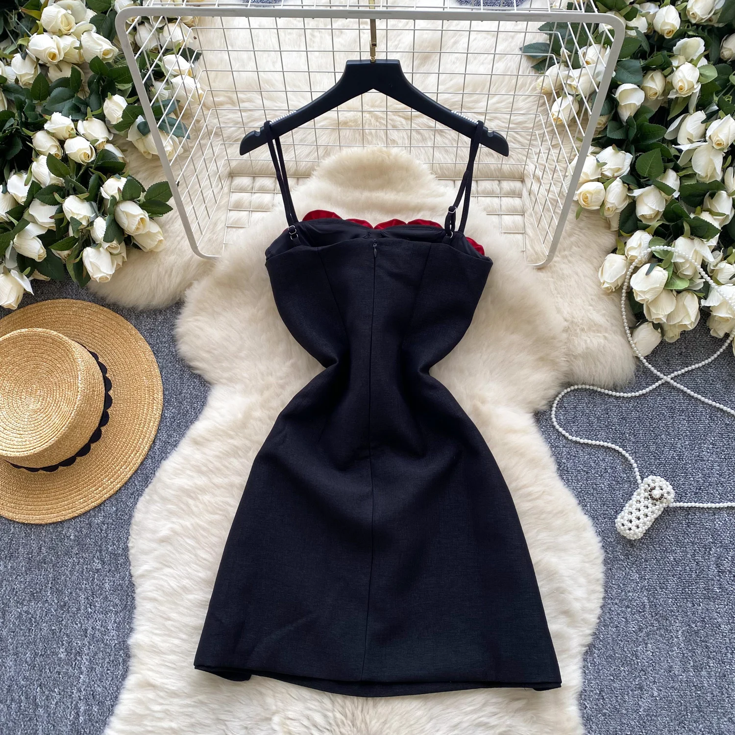 Elegant สามมิติ backless slim Dress Chic Party Vestidos เอวสูง Basic ชุดราตรีสตรี