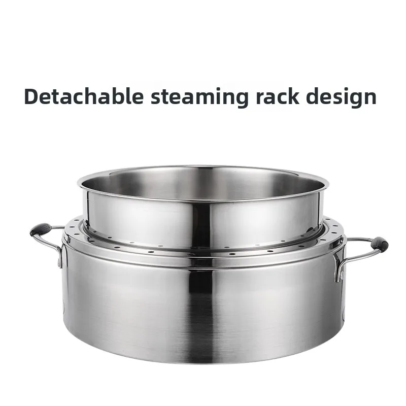 CX steamer stainless steel three-layer thickened and bottom-covered multi-layer household energy-saving steamed bread pot