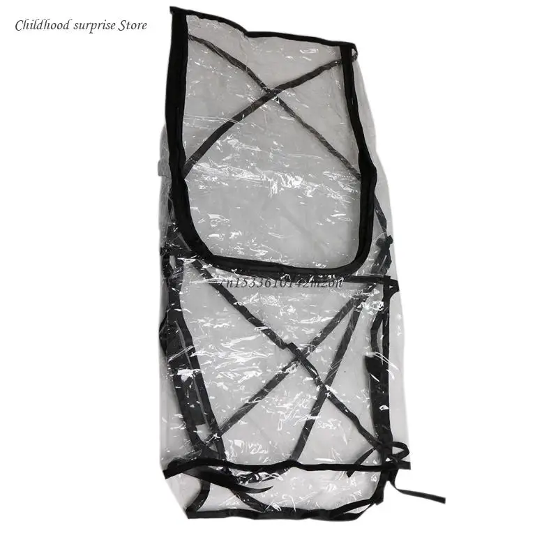 

Clear Universal Stroller Rain Cover Trolley Umbrella Side Ventilation Dropship