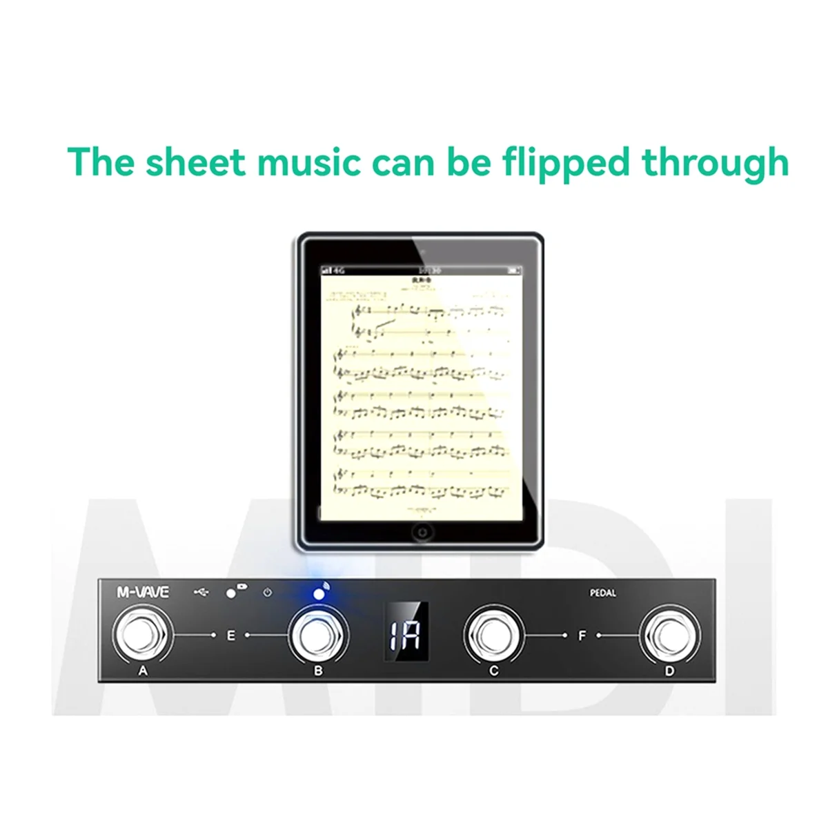 

2025+ Chocolate BT Wireless MIDI Controller Rechargeable 4 Buttons Portable MIDI Foot Controller Pedal APP Control
