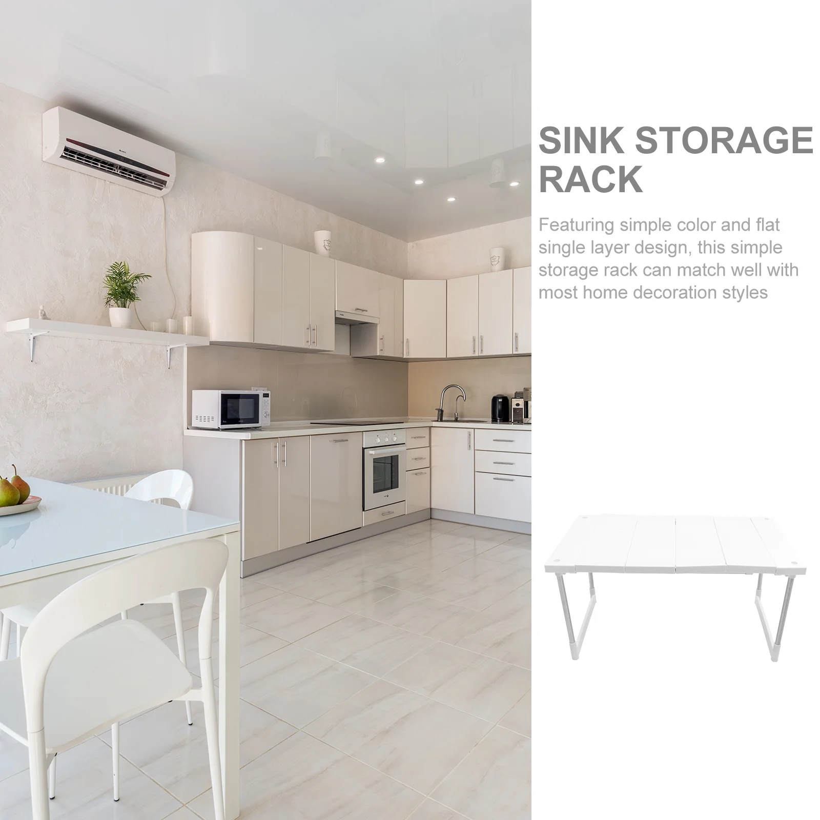 

Stainless Steel Plastic Kitchen Storage Rack Expandable Under Sink Organizer Oven Microwave Stand Tabletop Holder Multipurpose