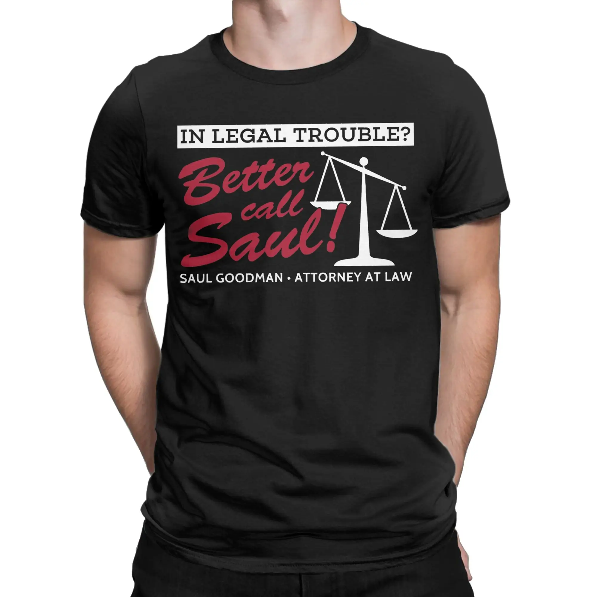 Creative Better Call Saul T-Shirt for Men Round Collar 100% Cotton T Shirts  Short Sleeve Tee Shirt Party Clothing