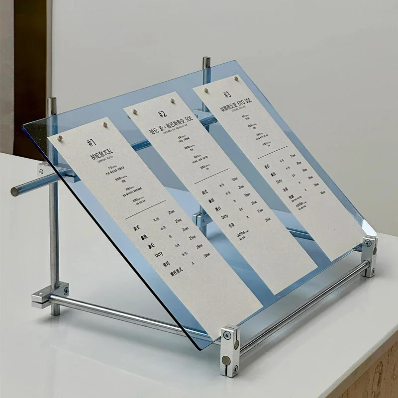 High-End Acrylic Menu Holder Modern Minimalist Restaurant Decor Creative Tabletop Display for Bar Counter Kitchen Message Board