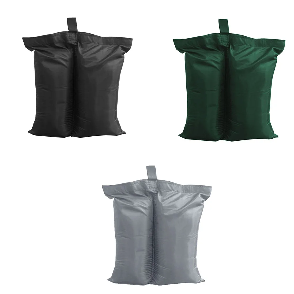 2pcs Sandbags Oxford Cloth Sand Bags Gazebo Tent Umbrella Base Weight Bags Outdoor Supplies, Green