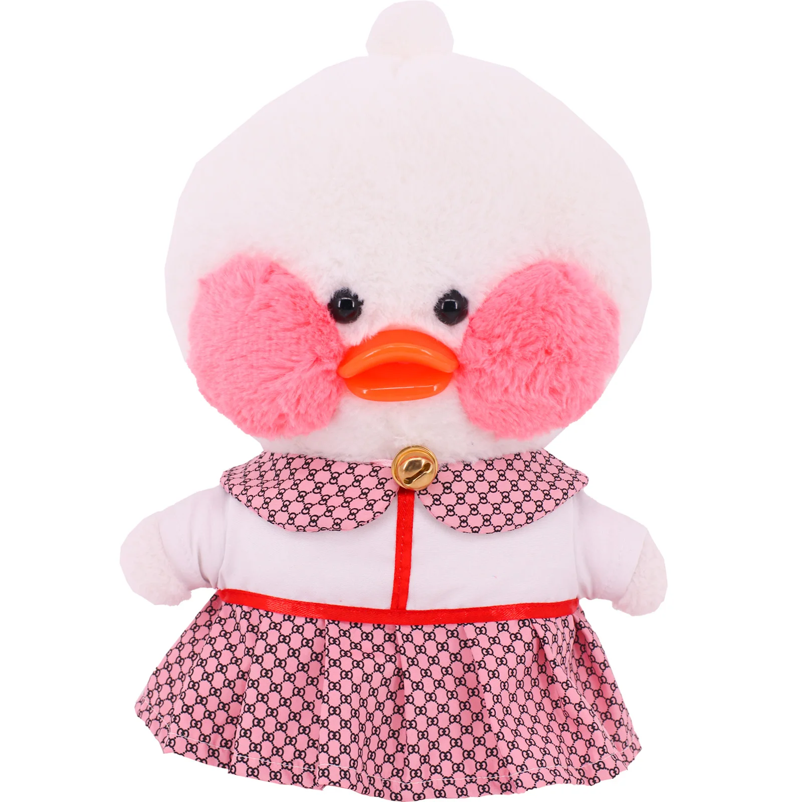 Puppe Kleidung Für Gelb Ente Uniform Pullover Floral Kleid 30cm Lalafanfan Ente Puppe Zubehör Taschen Kinder Spielzeug Geburtstag Geschenke