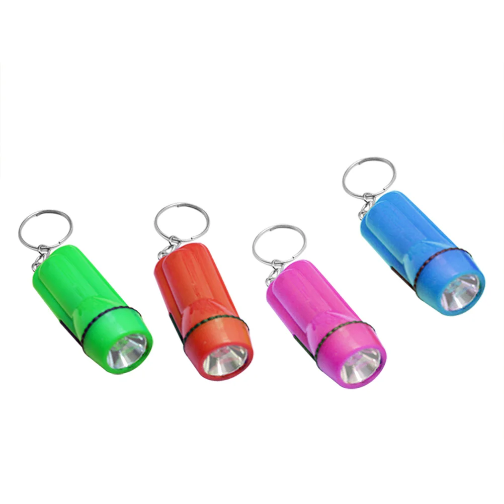 24PCS LED Powerful Light Torch Mini Plastic Flashlight Bright Light Torch for Indoors Outdoors(Random)