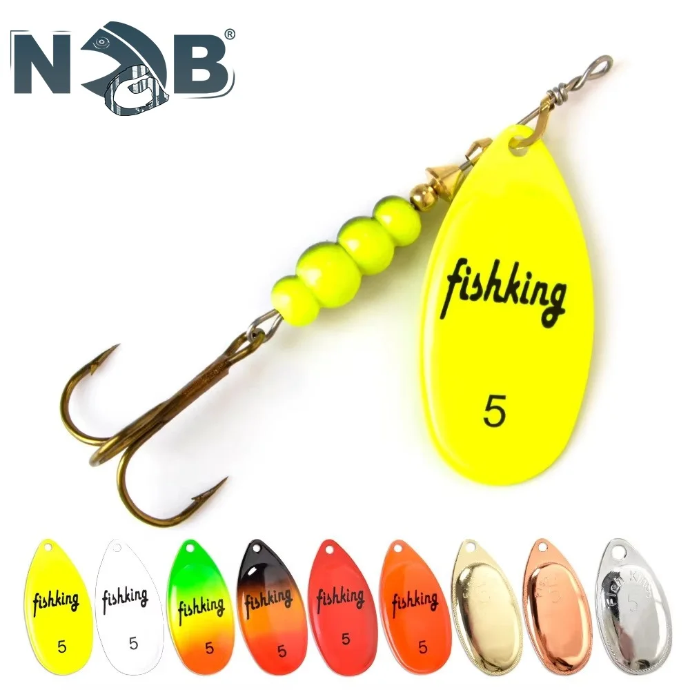 NGB Spinner appât 3.9g 4.6g 7.4g 10.8g 15g cuillère en métal leurres avec triple crochets appât artificiel leurre de pêche brochet bar