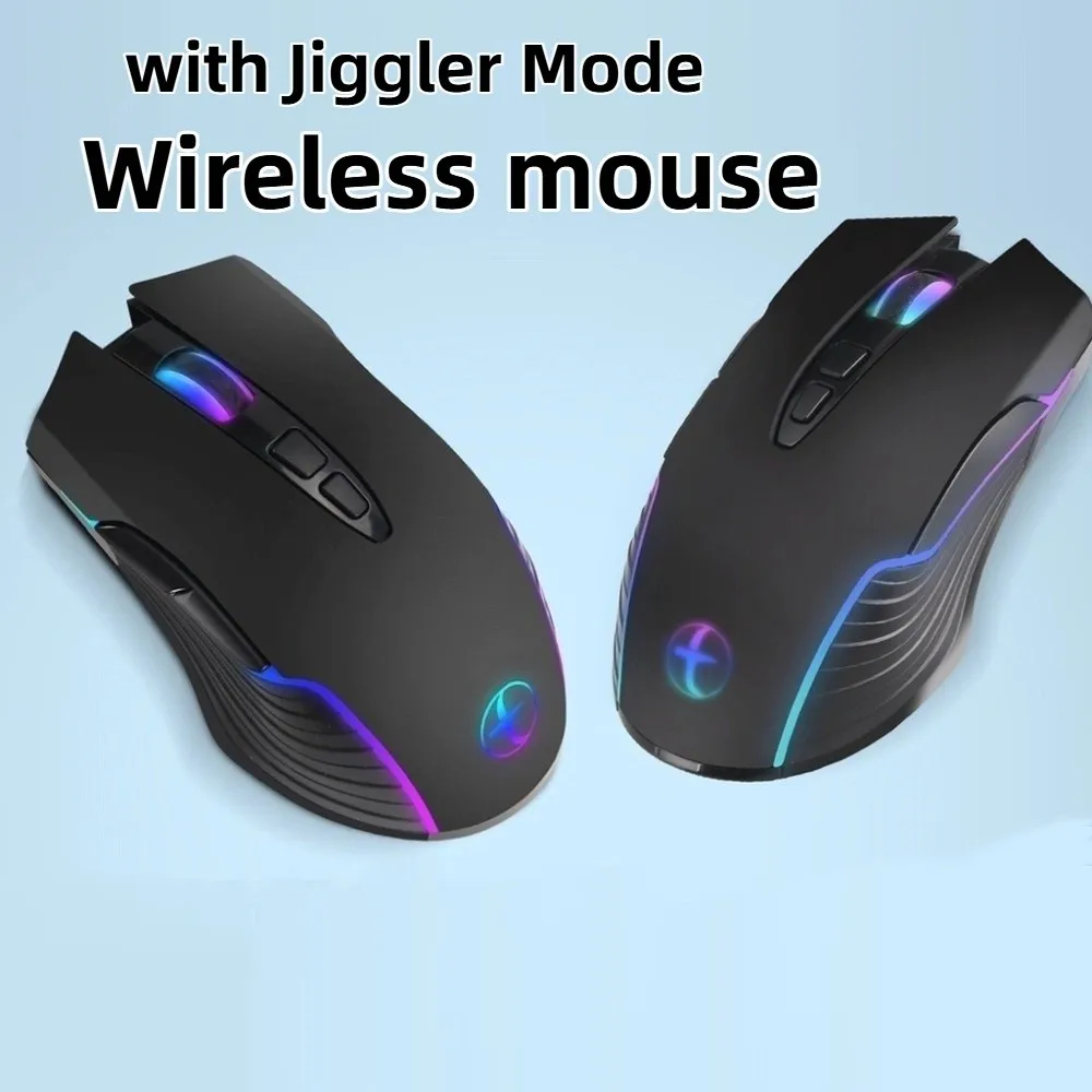

USB/Type-C 2.4G Wireless Mouse Jiggler Mode Rechargeable Wired Mouse Ergonomic Design 1600 DPI Optical Wireless Mouse PC Laptop