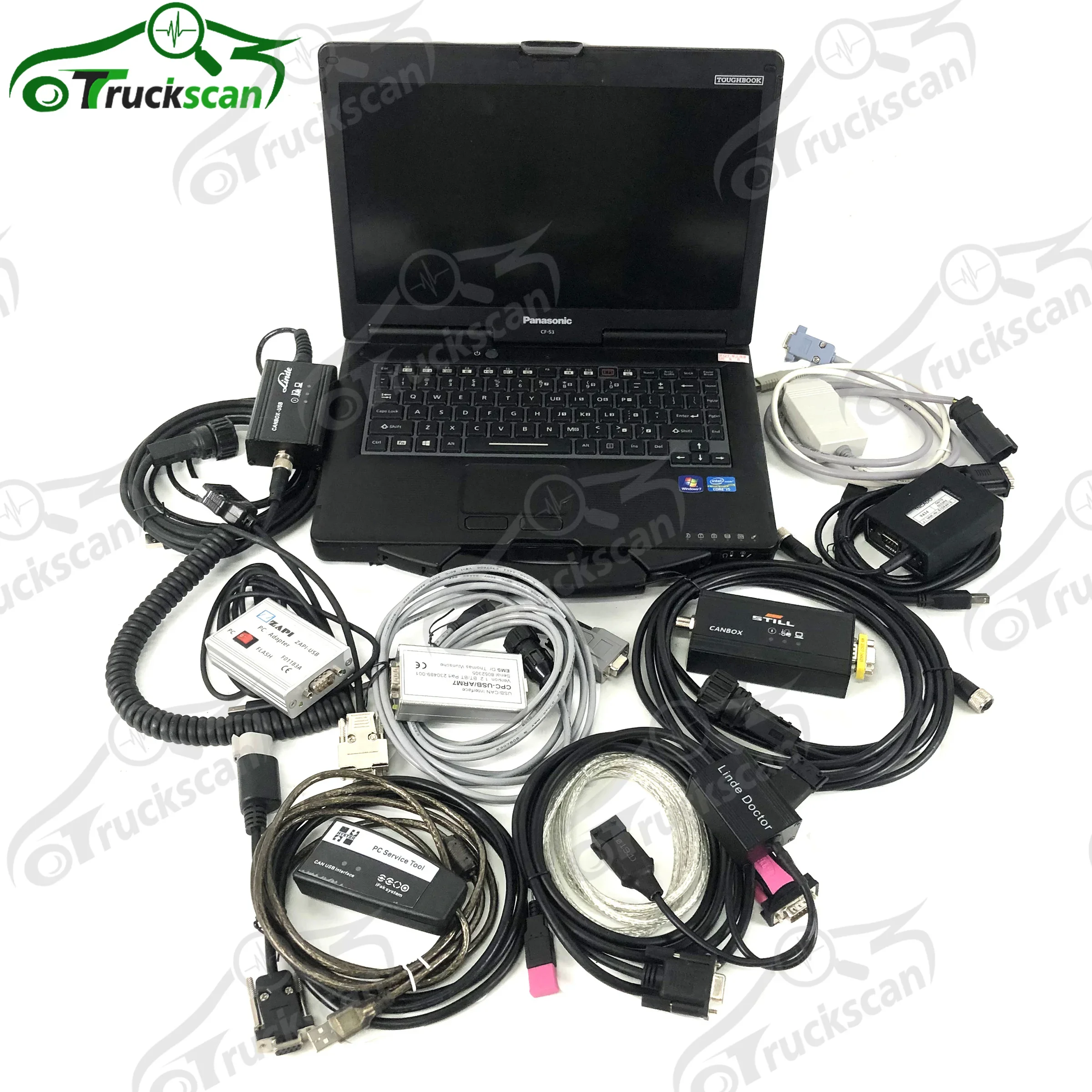 Forklift Full Kit for Linde canbox doctor Judit box Incado Still canbox For Toyota BT Zapi Diagnosis Scanner Tool+CF53 Laptop