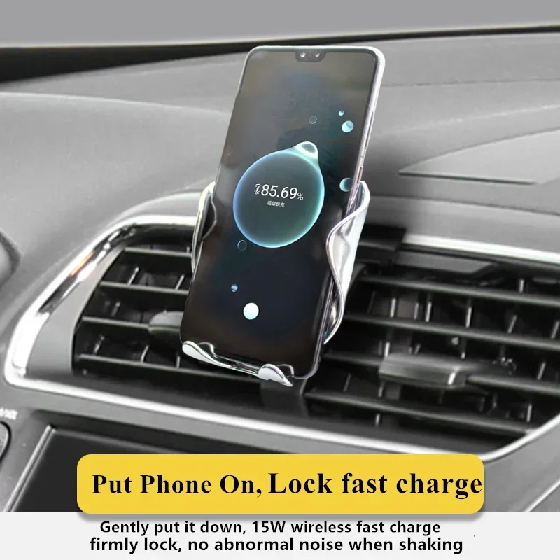 2015-2020 For Ford Escort Mobile Phone Holder Wireless Charger Car Mount Navigation Bracket GPS Support 360 Rotating