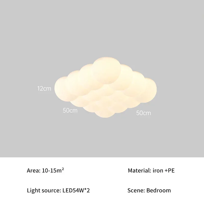 New Bubble LED Ceiling Light Cream Style Lustre for Living RoomBedroom Dining Room Full Spectrum Eye Protection Warm Home Decor image 3
