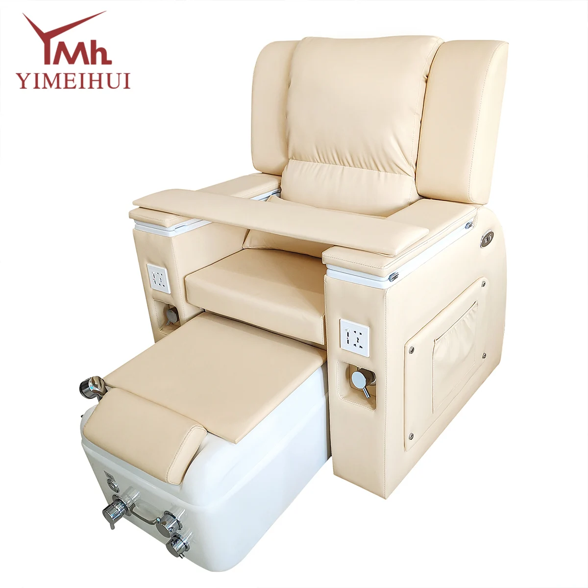 

Foot bath chairs drain pump spa pedicure chair with nail board and footrest