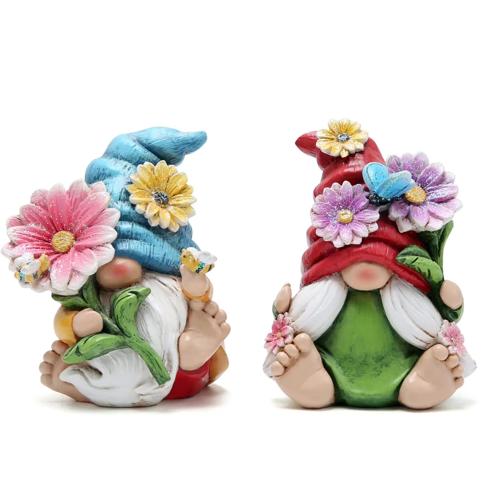 

2pcs Spring Summer Gnome Garden Decorations Tomte Elf Fall Gnome Decorations Gifts -Swedish Elf Dwarf Figurine Table Gnome Decor