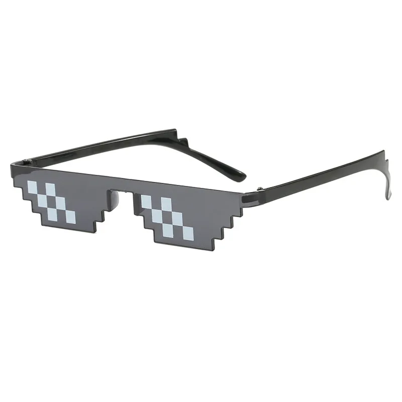 Pixel Mosaic Sunglasses Men Women Funny Retro Fashion Eyewear Unisex Birthday/Party Cosplay Gamer Robot UV400 Sun Glasses
