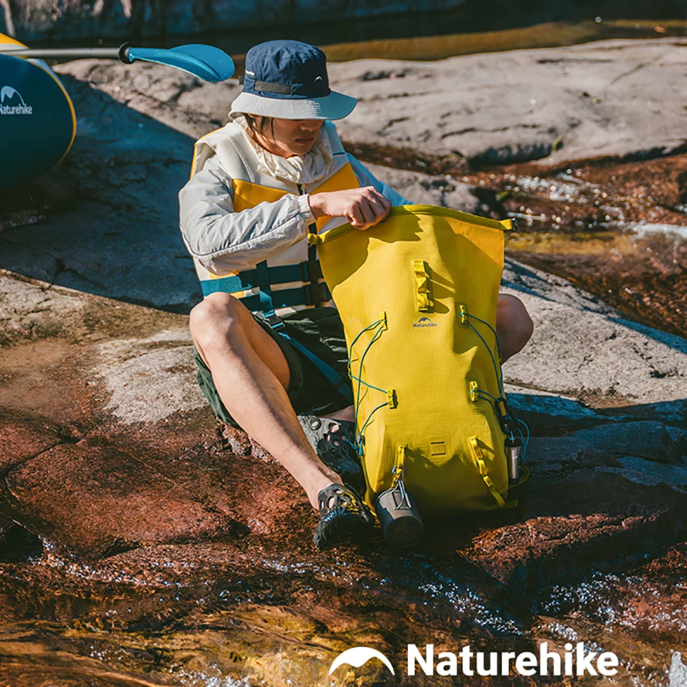 Naturehike 28L Waterproof Backpack Travel Bag Outdoor River Rafting Fishing Hiking Climbing Storage Bag TPU Sport Bag