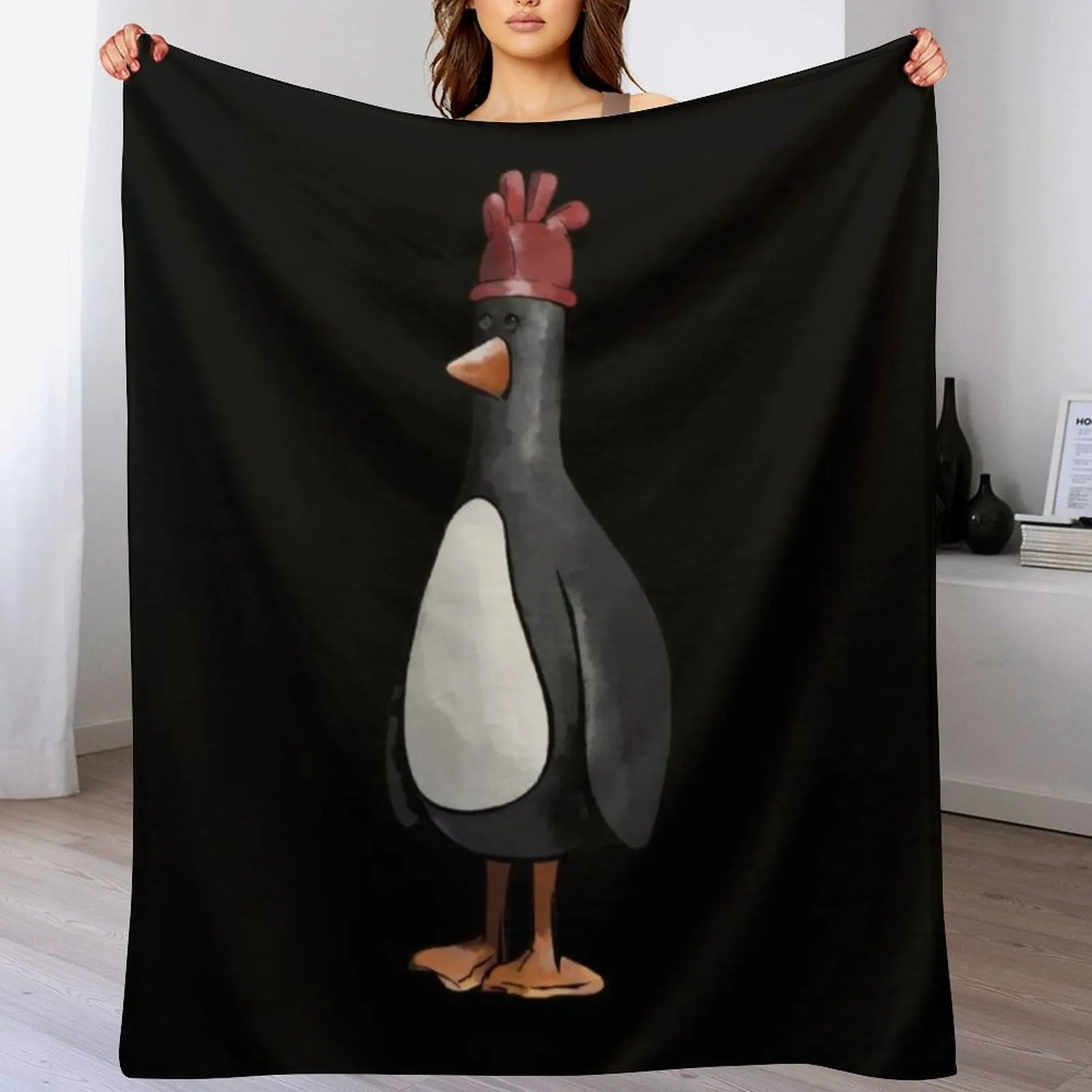 Feathers McGraw Throw Blanket Comforter Weighted wednesday halloween Blankets