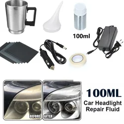 Headlight Polisher Liquid Evaporator Polymer Liquid Headlights Chemical Polish Headlight Restoration Kit Polish For Headlights