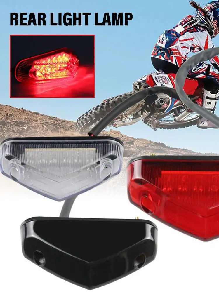 Enquêter arrière LED pour moto, mini lampe de plaque de planificateur, 12LED rouges, feu de sauna pour vélo de course, feu stop arrière