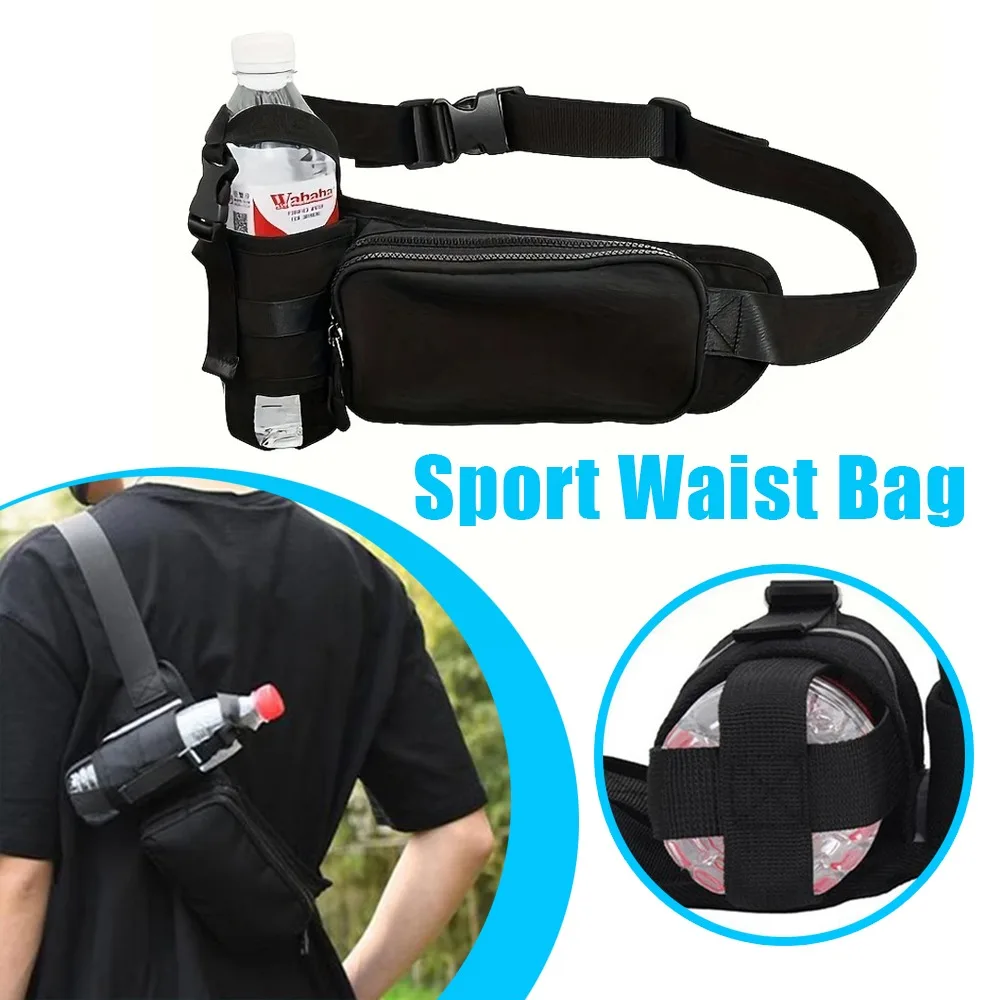 

Multifunctional Waist Bag with Water Bottle Holder Waterproof Large-Capacity Sports Shoulder Bag Men's Women's Fitness Equipment