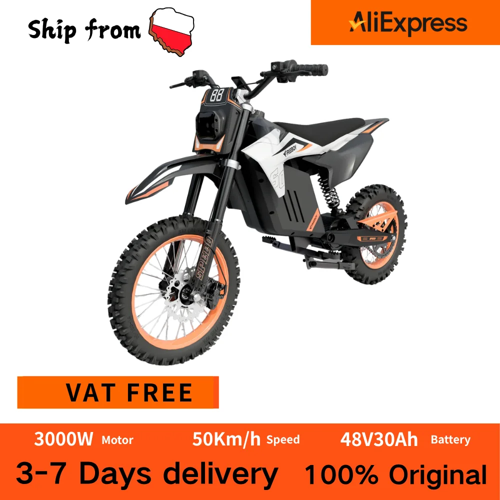 Freeboy Y88 Elektrofahrrad 48V 30Ah Akku 50km/h Geschwindigkeit 50km Reichweite 3000W Motor 14' Reifen für Jugendliche ab 14 Jahren Geländetauglich