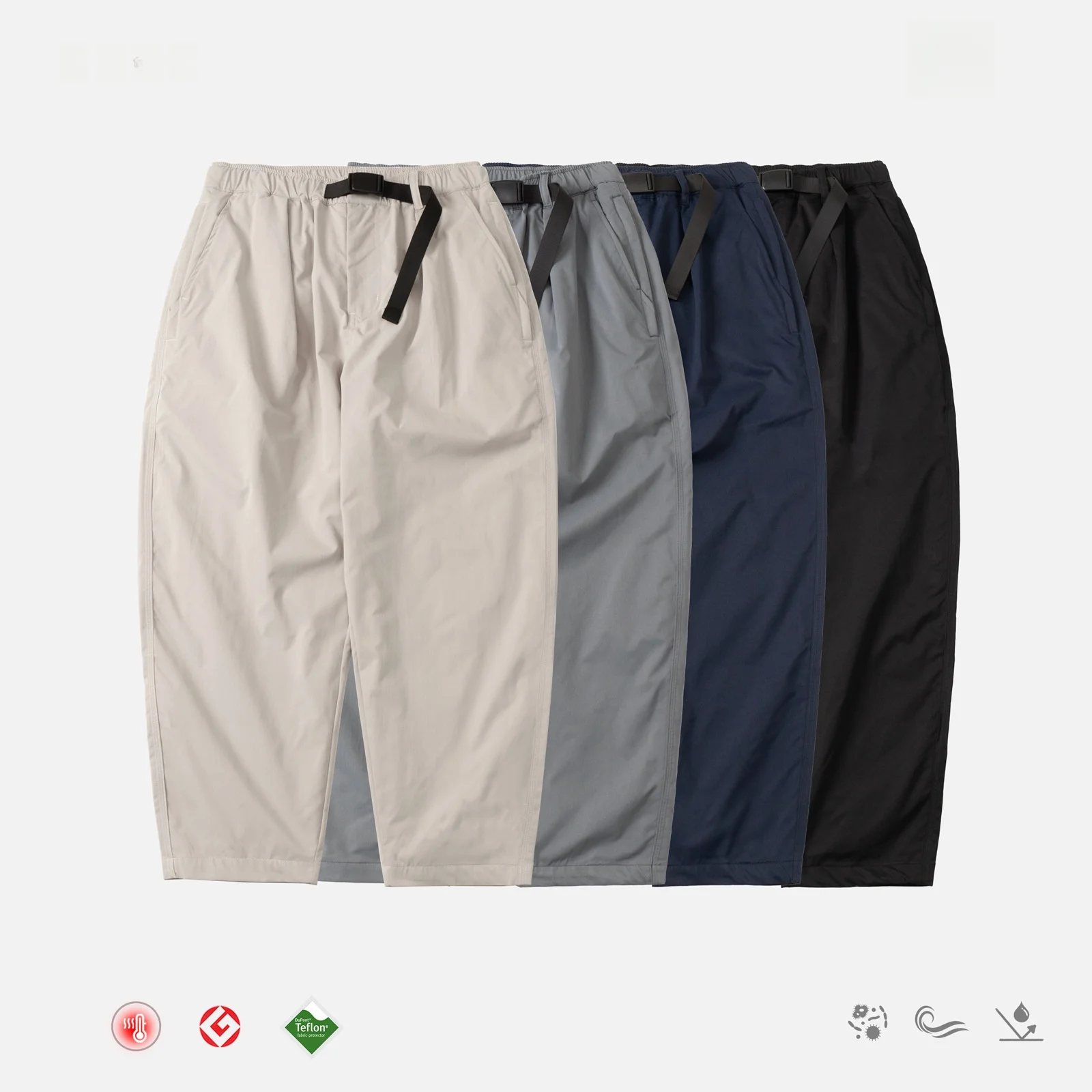 

Men's Outdoor Casual Pants Fce Lined Tee-Proof ell Trousers Soft ell Outdoor Windproof Breathable Comfortable Fit