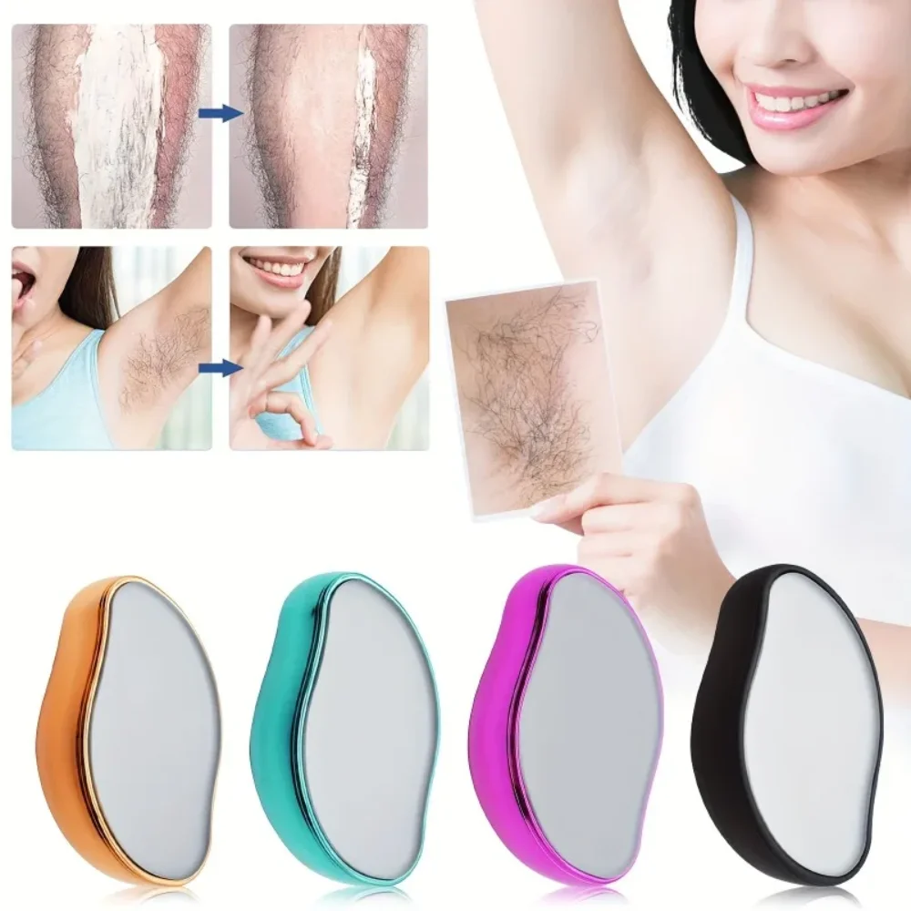 1/4pcs Reusable Physical Hair Remover Magic Crystal Hair Eraser Exfoliating Tool for Women Men Arms Legs Painless Hair Removal