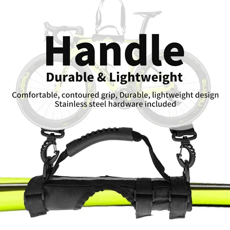 RRSKIT Folding Bicycle Carrier Handle Hand Grip For Brompton Cycling Bike Frame Carry Shoulder Strap Bicycle Accessories