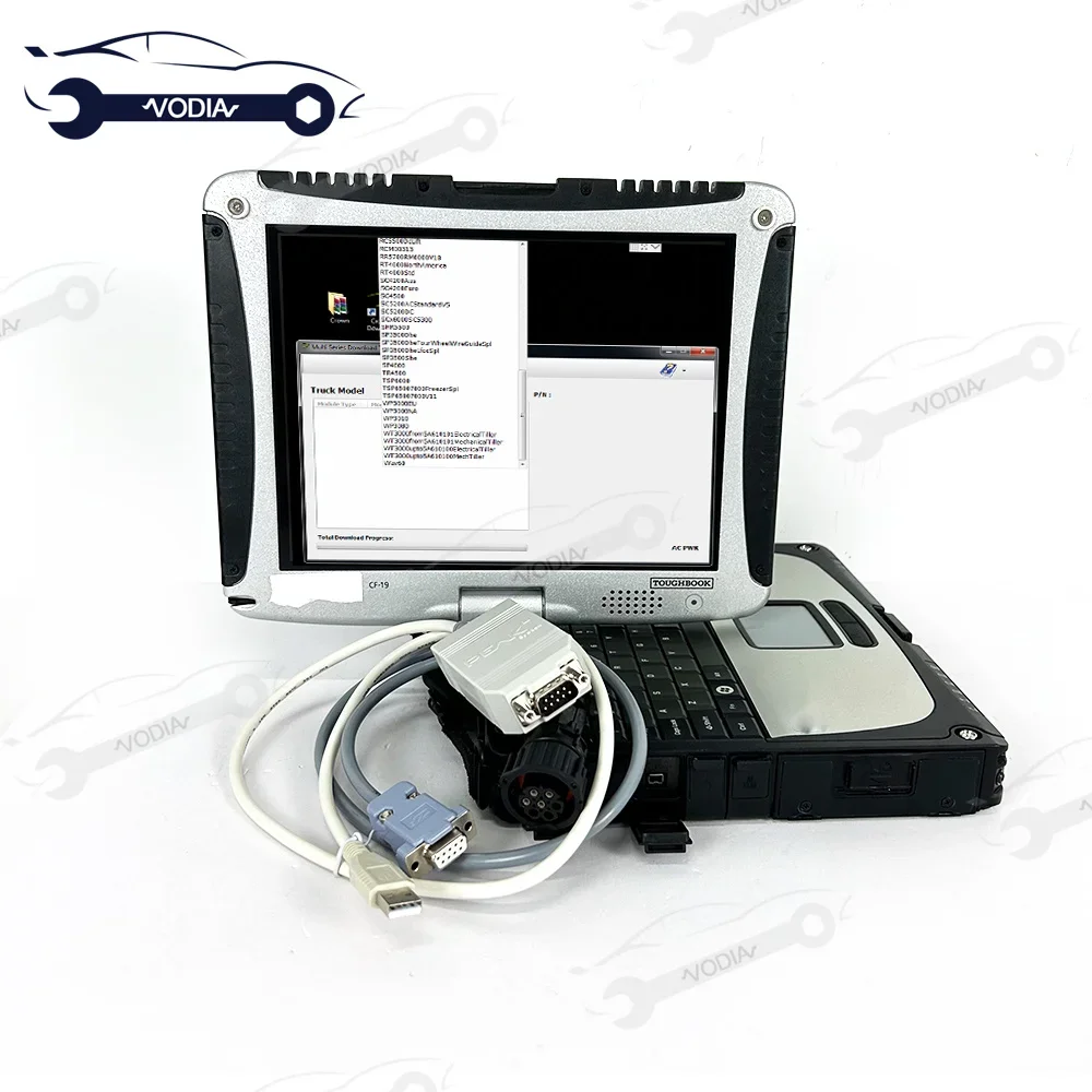 

CF19 laptop with New Forklift Crown linde Interface PEAK PCAN-USB Crown CAN Interface full system diagnostic tool