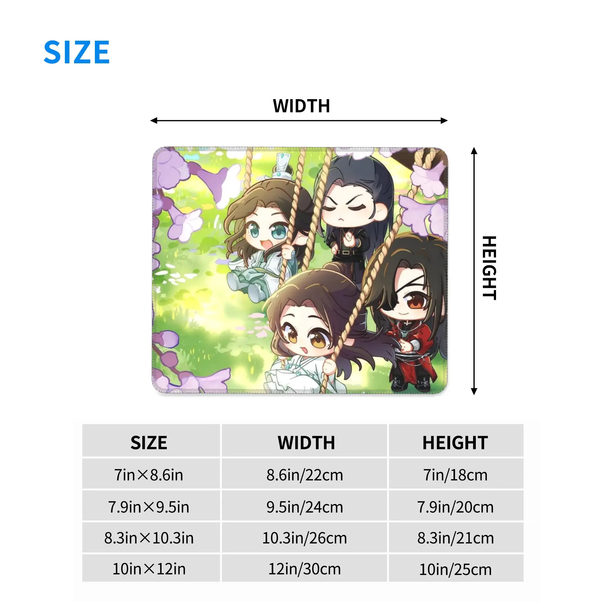 Heaven Official's Blessing Anime Mouse Pad Computer Keyboard Mouse Mat Gaming PC Laptop Desk Mat Office Accessories Table Mats
