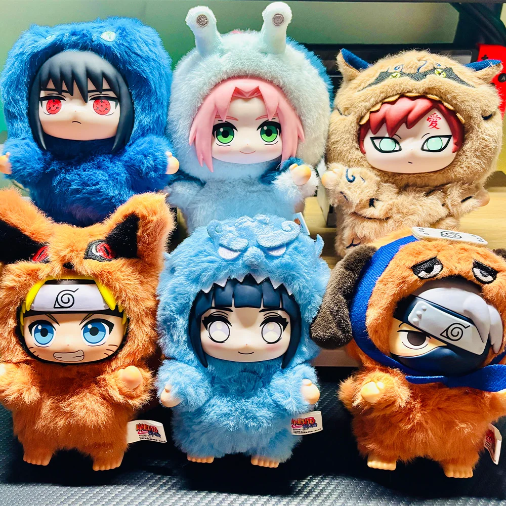 

Подлинная аниме Наруто слепая коробка Shippuden милый зверь вечерние серии плюшевая кукла Наруто Саске виниловая модель игрушки Какаши орнамент подарок