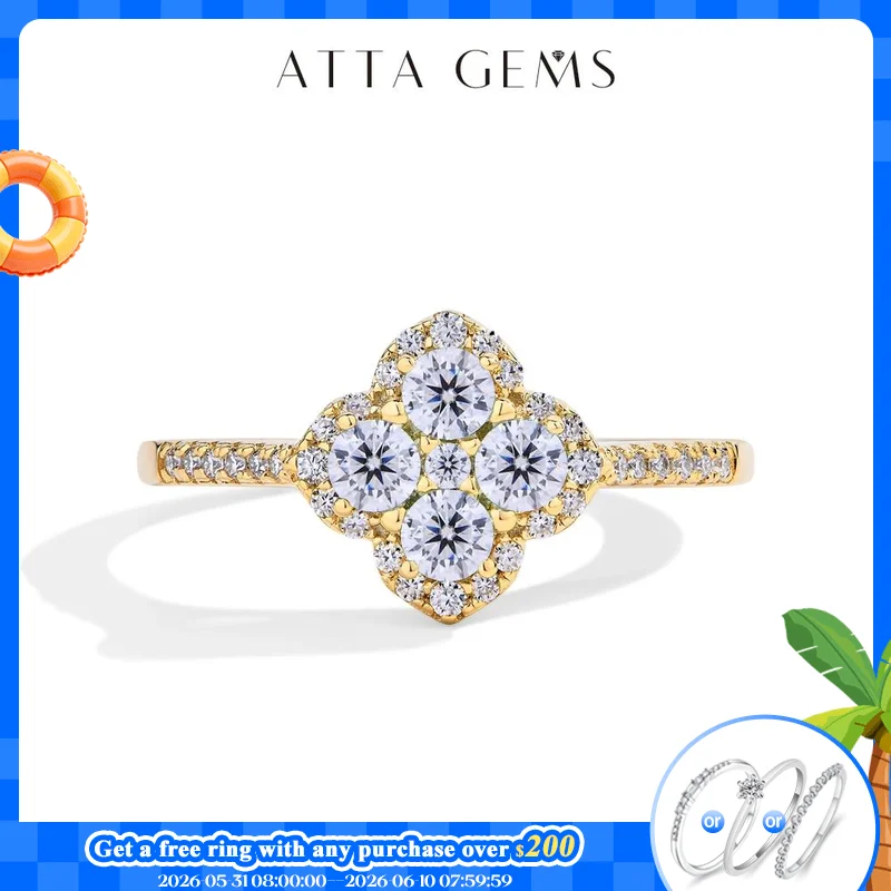 Moissanite Engagement Ring in 925 Sterling Silver - D Color VVS1