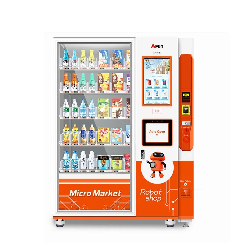 Automatic Electric Snack and Beverage Smart Vending Machine with Lift System Touch Screen Professional Retail Kiosk Vendor
