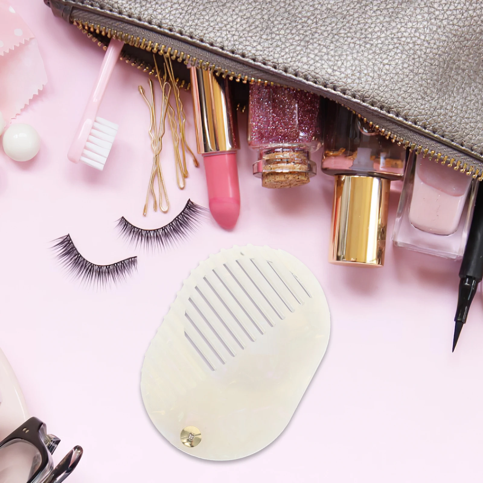 

Comb Girls' Portable Mini Acetate Glass Anti Frizz Travel Hair Cute Pocket Comb for Women Grooming Tool with for Women