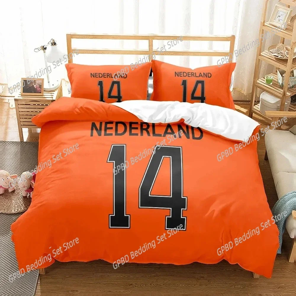 National Soccer Team Core Player Number Duvet Cover Set EU Single Double King US Twin Full Queen Size Bedclothes Bedding Set