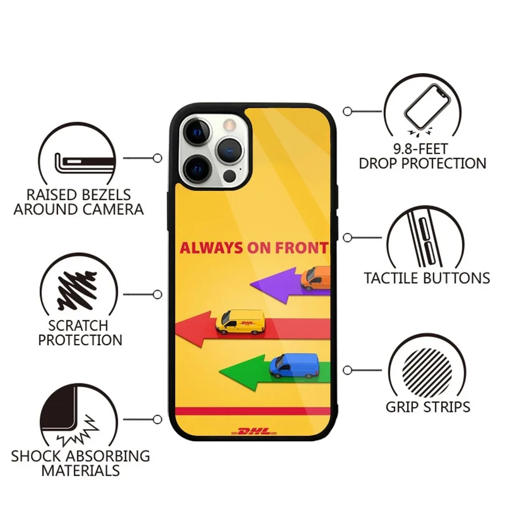 D-DHL Express cover  Phone Case Strong Magnetic For IPhone 15,14,13,Pro,Max,Plus,11,12,Mini For Magsafe Wireless Charging