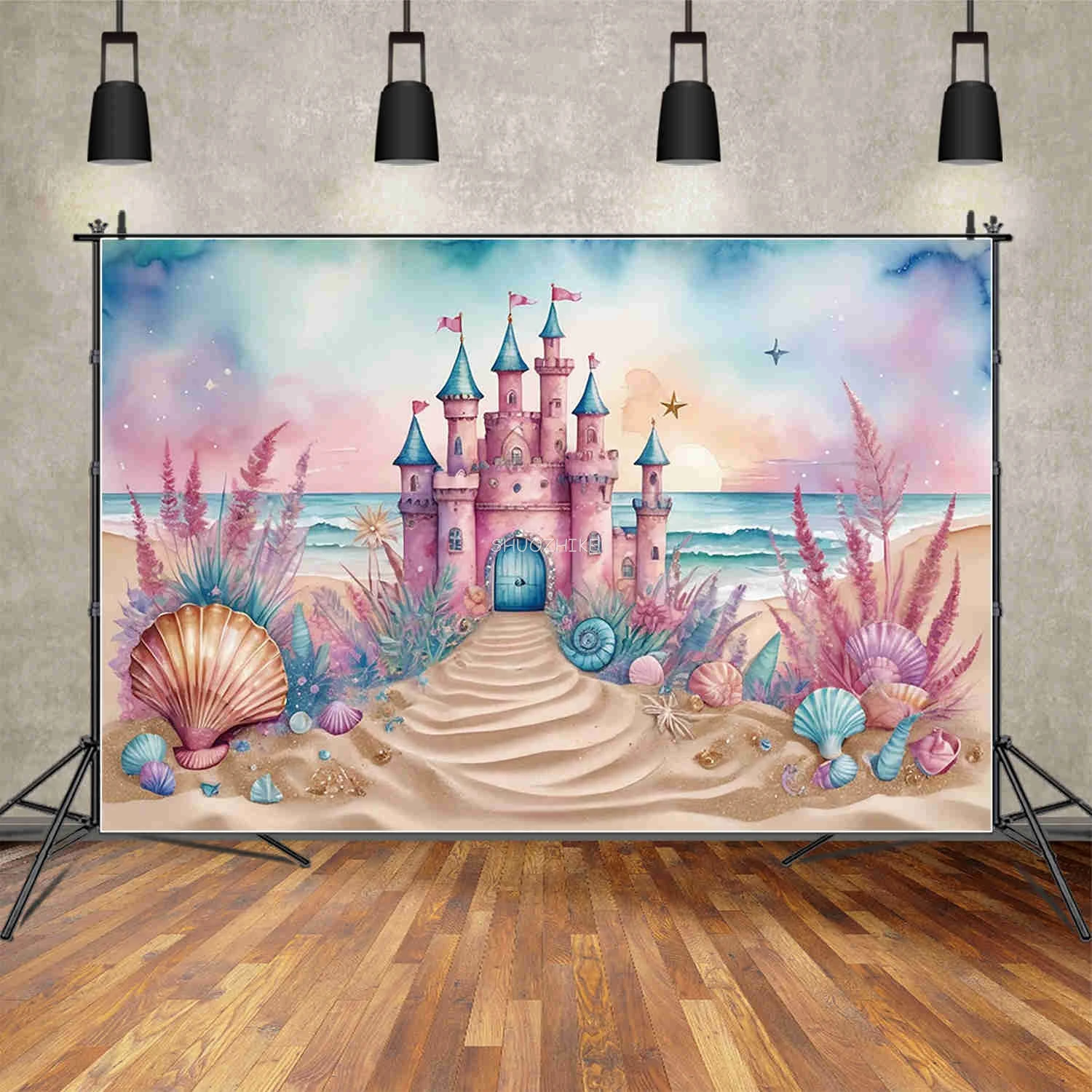 Children Birthday Party Photo Zone Studio Backdrop Candyland Mermaid Frozen Princess Background Photography Photobooth