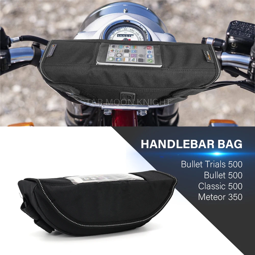 For  Bullet Trials 500 Classic 500 Meteor350 Bullet Motorcycle Waterproof Bag Storage Handlebar bag Travel Tool bag