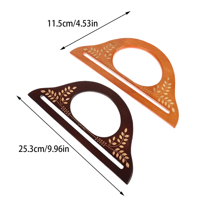 핸드메이드 지갑 프레임 나무 손잡이, 핸드백 바느질 브래킷, 가방 제작용 DIY 손잡이, 2 가지 색상, 2 개