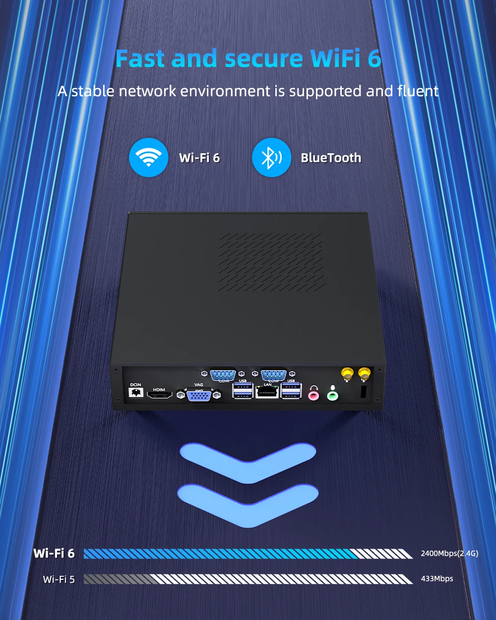 TexHoo Mini PC Gaming Computer Intel Core 13th i5 13500H 12450H AMD R7 5800H  6600H ITX Windows 11 Pro Unit DDR4 NVMe WiFi