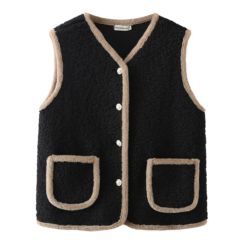 

XXXXL модный женский жилет без рукавов больших размеров, новый осенне-зимний стиль, теплый флисовый жилет 8597