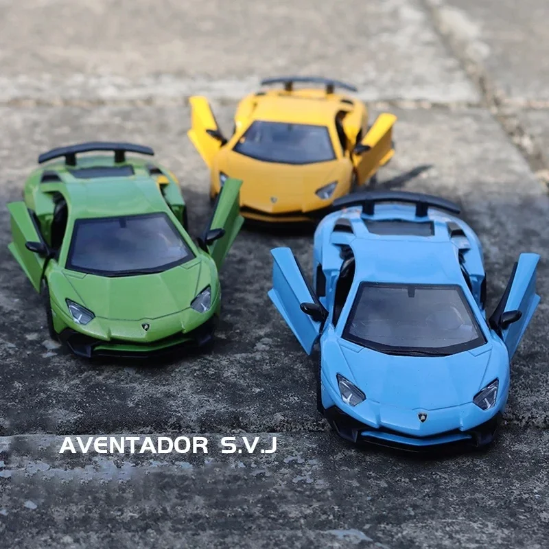 1:36 Aventador LP750-4 SVJ Coupe coche de juguete RMZ City Diecast Metal miniatura modelo extraíble colección regalo para niño